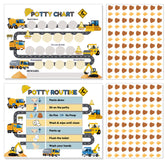 Boqon Potty15 truck-sticker-chart keeps toddlers engaged during potty training.