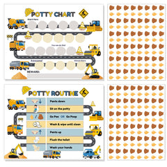 Boqon Potty15 truck-sticker-chart keeps toddlers engaged during potty training.