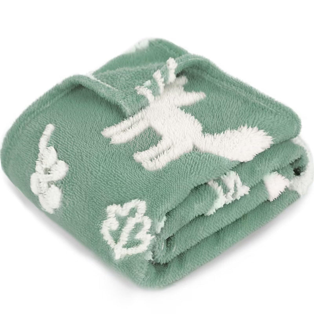 BORITAR 3D Fox baby blanket with sage design highlights warmth and cuddle-ready comfort.