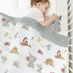 BORITAR baby blanket dotted-back highlights soft double-layer warmth for delicate skin.