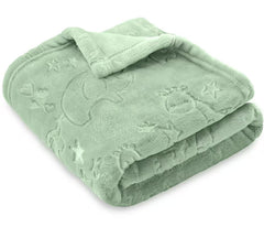 BORITAR baby blanket elephant pattern in soft fleece for nap time comfort