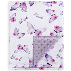BORITAR baby blanket with soft-minky-fabric for gentle skin comfort