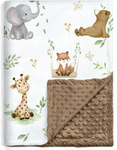 BORITAR soft minky fabric blanket keeps baby cozy with plush texture.