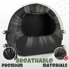 BORNA blackout tent with mesh pockets supports airflow and easy monitoring.