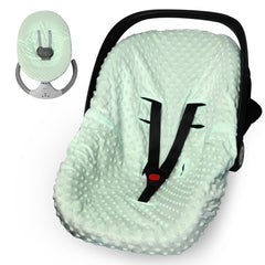 Boryokun infant car seat cover liner in green offers soft skin-friendly comfort.