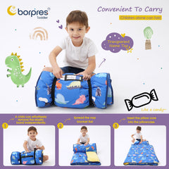 BORPRES Nap Mat removable pillow closeup with plush pillow for comfort.