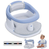 BORRAV baby bath seat front view with compact design supports comfortable, seated baths.