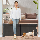 Borthmiu 24inch tall retractable gate mesh keeps kids safe while you pass through