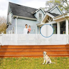 Borthmiu baby gate 200in width shown covering a wide doorway for large openings