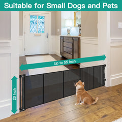 Borthmiu gate extended to 55 inches for versatile doorway barriers