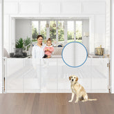 Borthmiu reinforced-75-wide-gate-mesh-extended for safe baby and pet play.