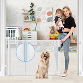 Borthmiu reinforced retractable gate extended to 55 inches for wide openings.