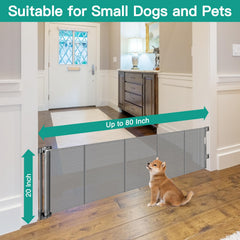 Borthmiu retractable gate wide opening gray fits wide openings