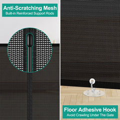Borthmiu scratch-resistant mesh guards against tears from small dogs