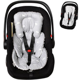 Boryokun Infant Carseat Insert front view shows dual-sided comfort for newborn car journeys.