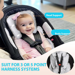 Boryokun Infant Carseat Insert reversible side highlights mink dot warmth on cold days.
