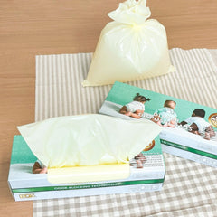 BOS diaper bags boxed for easy dispensing.
