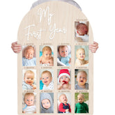 Bosctanuc large my first year frame front view highlights 13 photos for a growing baby keepsake