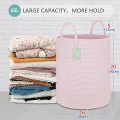 BOSROTY 65L laundry basket side view ideal for toy or clothing storage