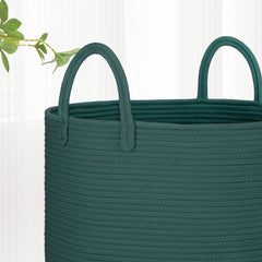 BOSROTY blanket basket in nursery doubles as cozy decor