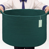 BOSROTY extra-large basket 87l in living room stores blankets and toys neatly.