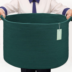 BOSROTY extra-large basket 87l in living room stores blankets and toys neatly.