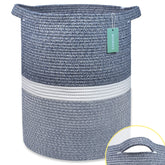 BOSROTY Large Blanket Basket with braided cotton rope texture for toy organization