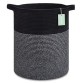 BOSROTY large laundry hamper showing durable cotton rope weave and sturdy handles for toys