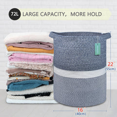 BOSROTY navy-white basket in living room for convenient storage