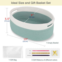 Bosroty basket close-up of natural cotton rope weave, sturdy and skin-friendly