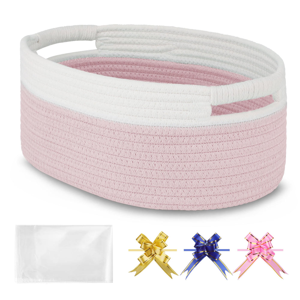 BOSROTY small woven basket with gift set and ribbons, ready for gifting occasions.