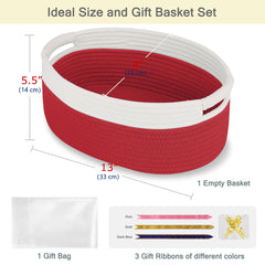 BOSROTY gift-set basket ready for gifting with ribbons and cellophane bag