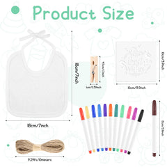BOUBONI fabric markers brighten bibs for vibrant, washable designs.