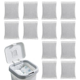 BOXOB 12pc carbon filters packaging demonstrates easy replacement for odor control.
