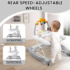 Boyro Baby walker triangular safety design enhances stability during learning.