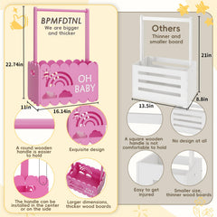 BPMFDTNL pink crate closet handle detail with personalized gift touch.