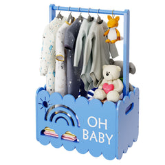 BPMFDTNL wooden baby shower crate closet blue showcases stylish storage for newborn essentials.