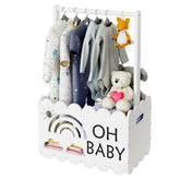 BPMFDTNL wooden baby shower crate closet in white showing durable storage for gifts