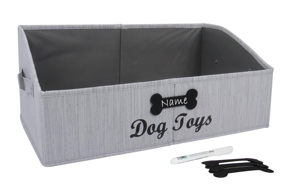 Brabtod large dog toy basket front view with ample storage