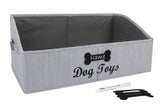 Brabtod large dog toy basket front view with ample storage