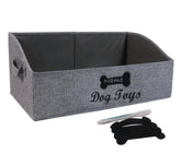 Brabtod large dog toy bin front view shows sturdy storage for organized toys.