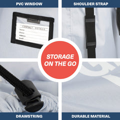 Bramble bag uses drawstring closure and buckles for snug fit