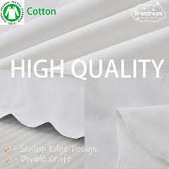 Brandream cream off-white crib skirt flatlay showing neutral tone.