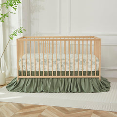 Brandream crib bedskirt with 4-sided drop keeps skirting neat and in place