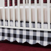 Brandream Scallop Edge Crib Skirt close-up showing elegant scallop edge for a polished nursery look