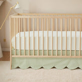 Brandream scallop edge crib skirt in cotton for a cozy nursery.