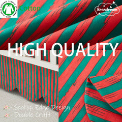 Brandream scallop edge crib skirt showcases holiday trim for cozy nursery styling.