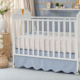 Brandream Scallop Edge Crib Skirt front view adds Boho chic nursery