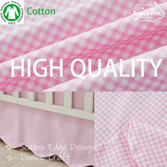 Brandream scallop edge crib skirt on a toddler bed display.
