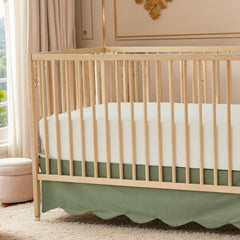 Brandream scallop edge crib skirt during toddler bed transition